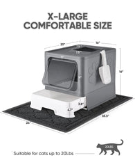 Medario cat litter box foldable-design shows portable storage.