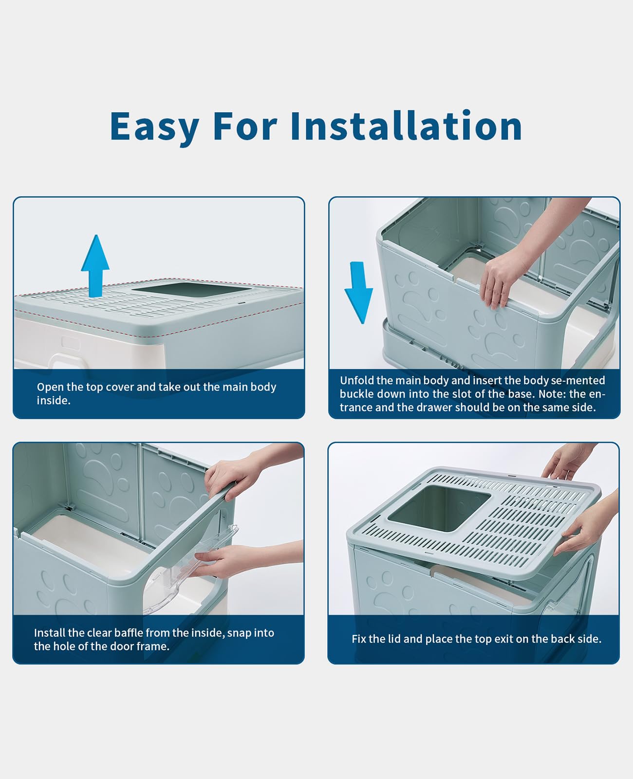 Medario litter mat PVC surface is easy to clean.