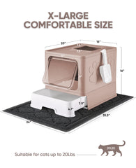 Medario foldable litter box setup demonstrates easy storage and transport.