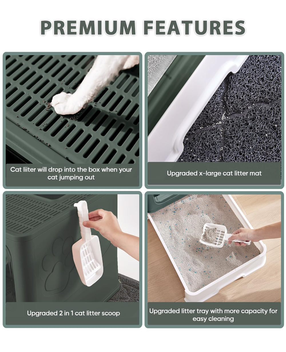 Medario spacious interior provides easy entry and turning for cats.