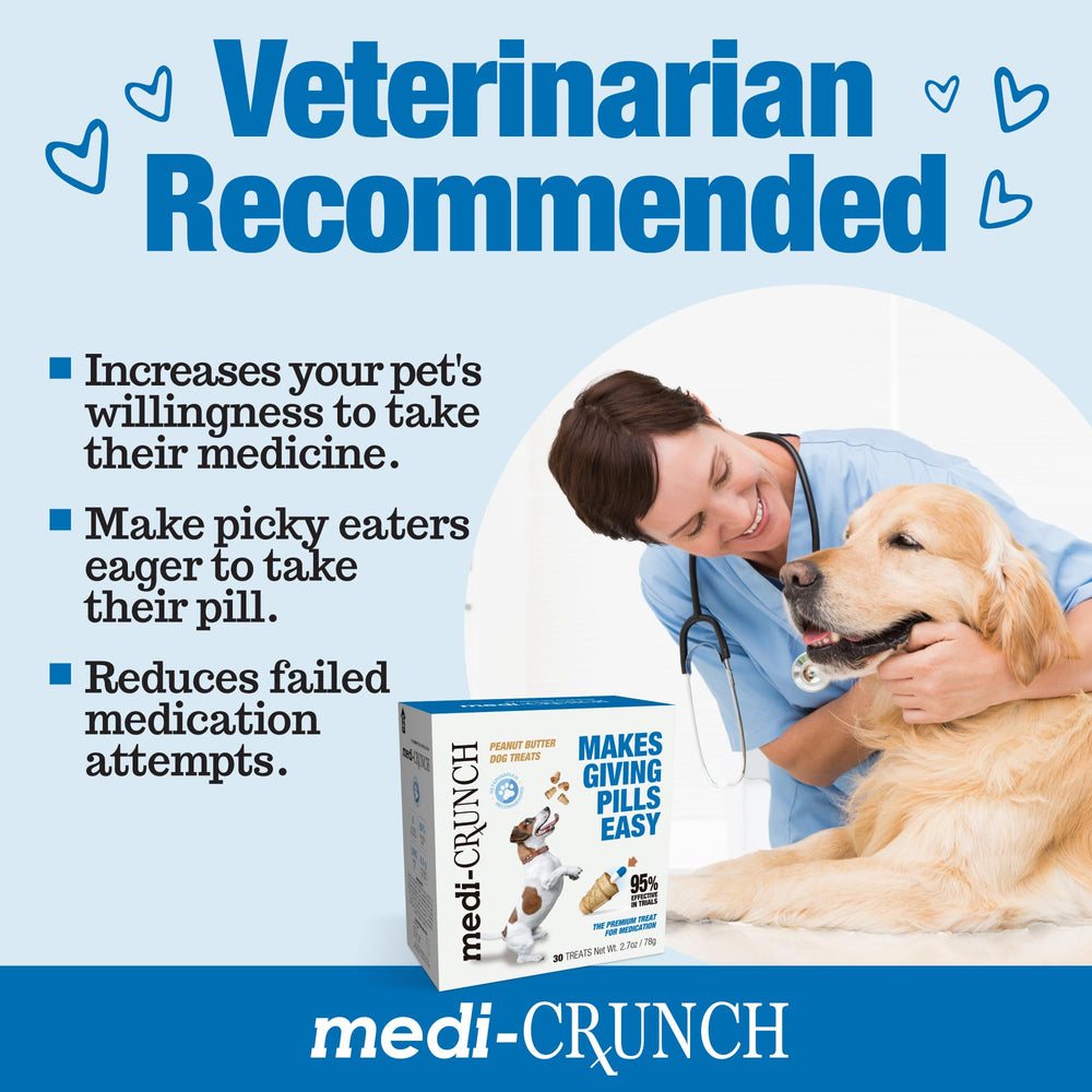 Medi-Crunch pill pouches hypoallergenic option for dogs with meat allergies.