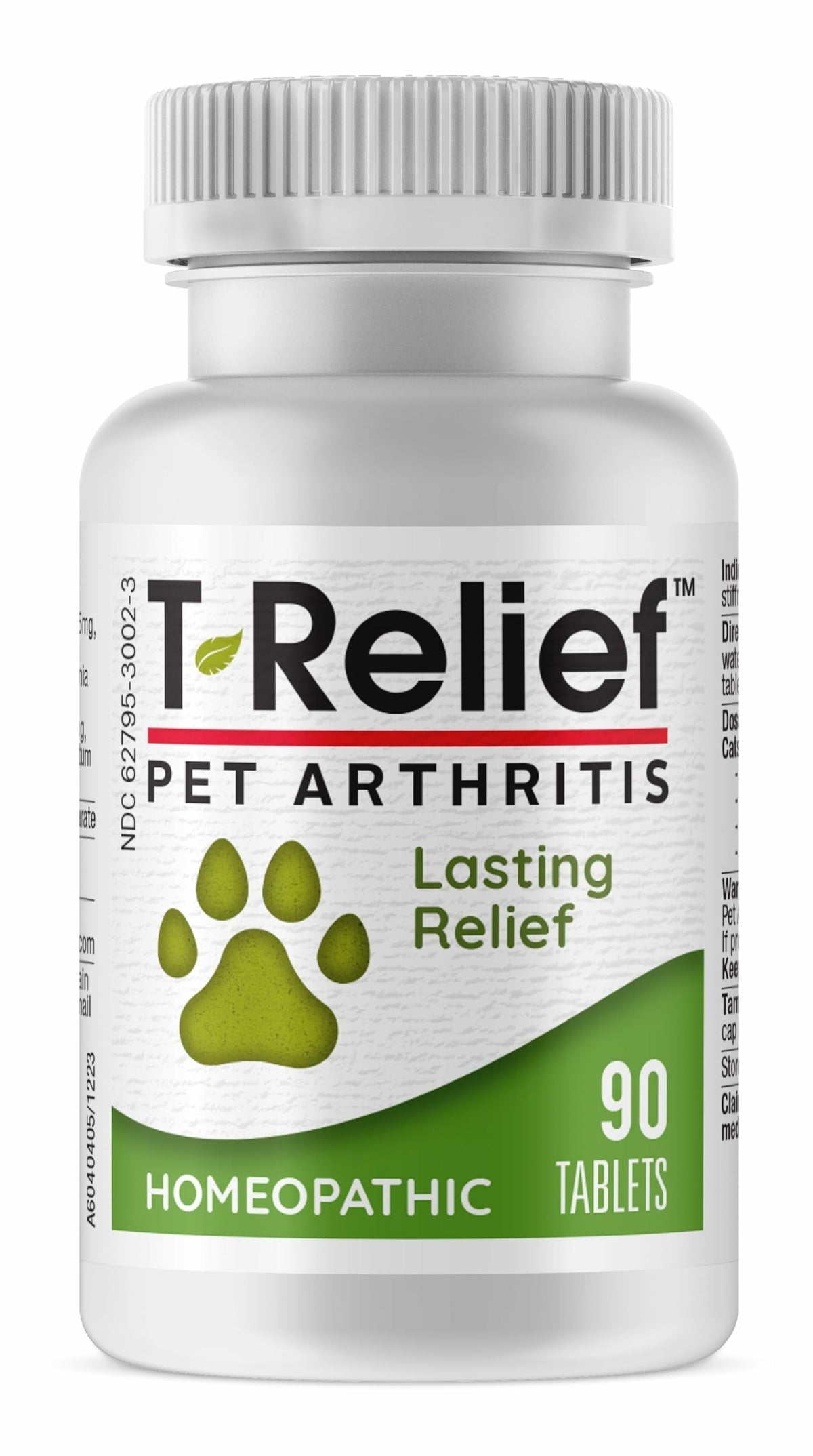 MediNatura T-Relief bottle front for pet joint support and natural comfort.