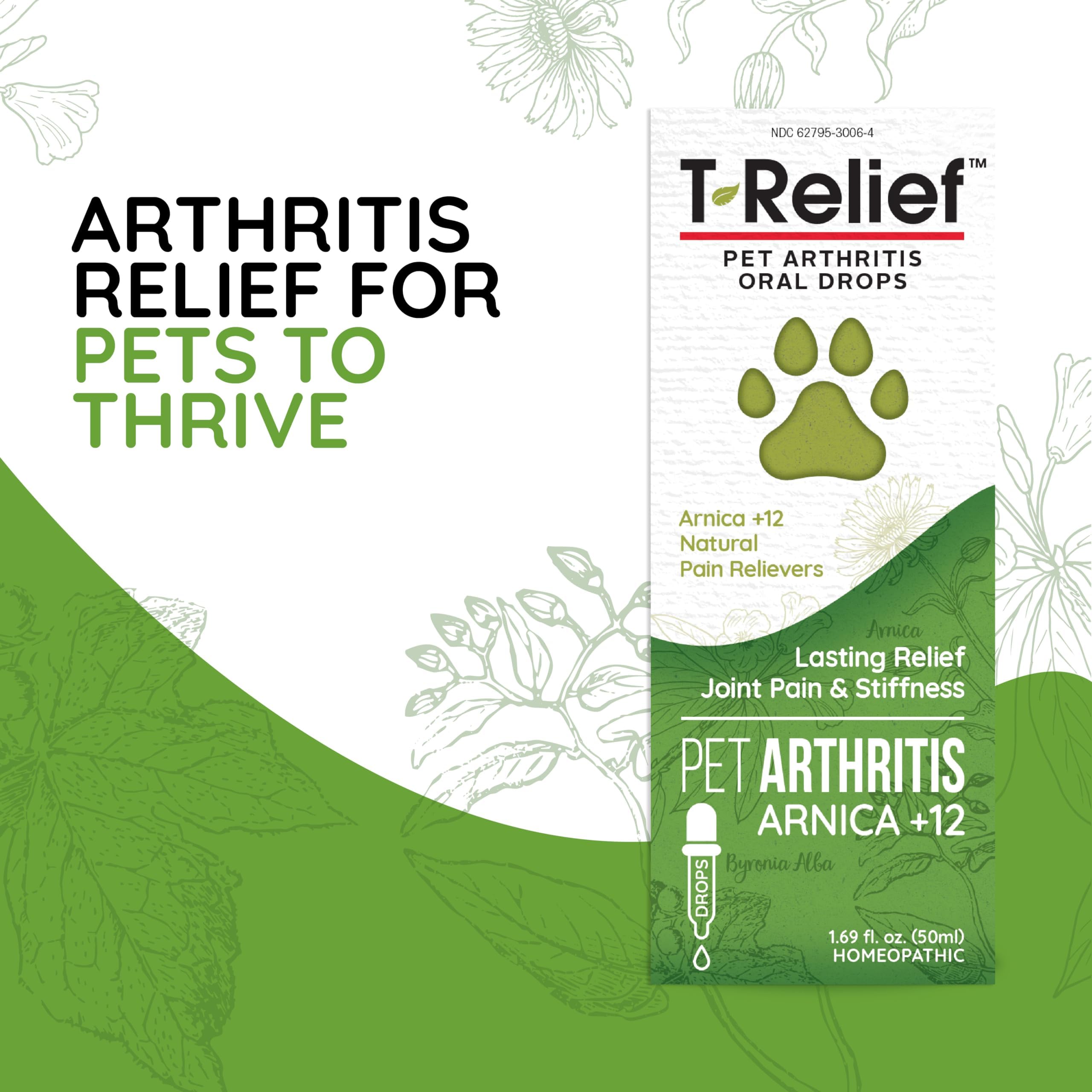 Dog-friendly dosing scene with MediNatura T-Relief supporting mobility