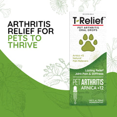 Dog-friendly dosing scene with MediNatura T-Relief supporting mobility