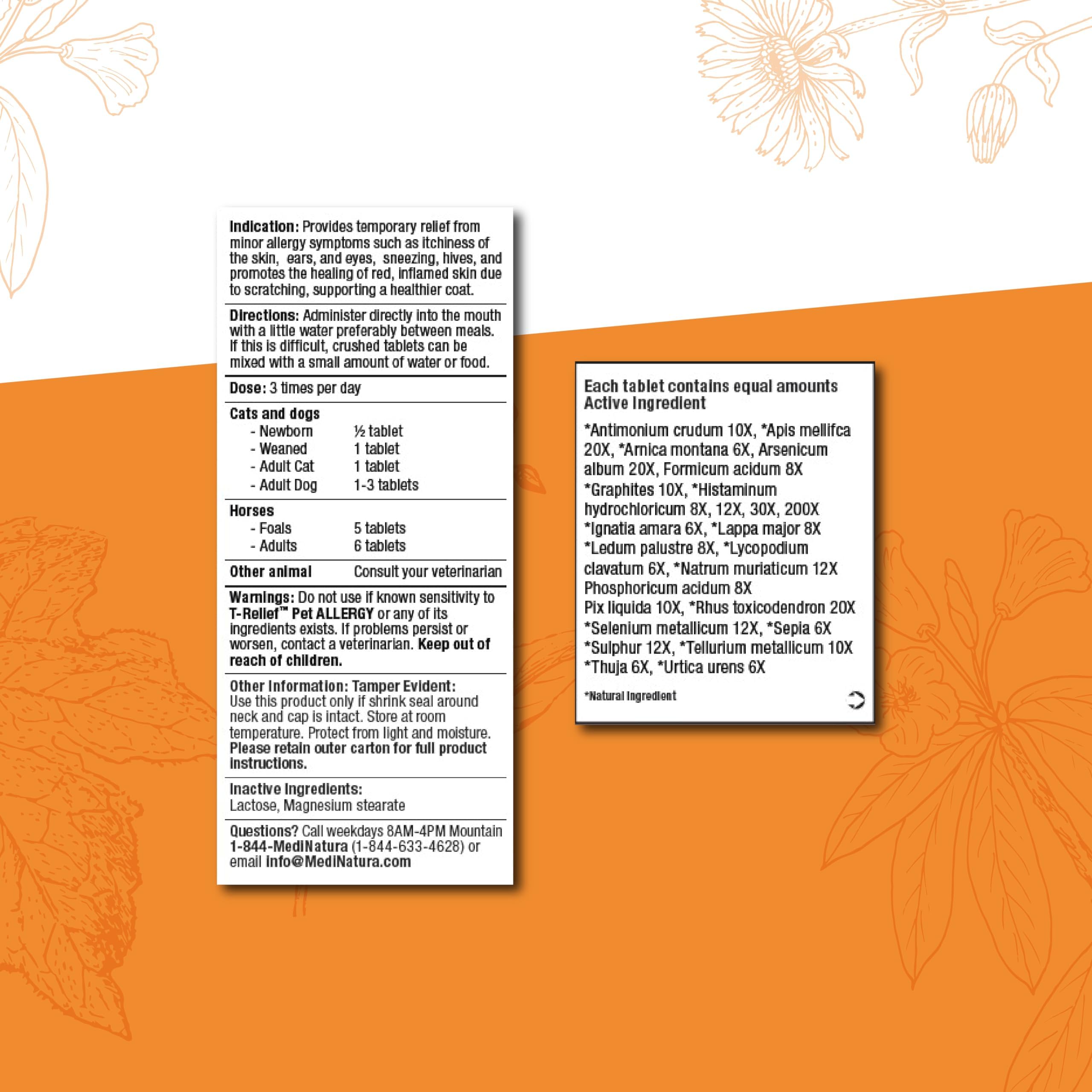 MediNatura T-Relief dog paw and healthy coat concept