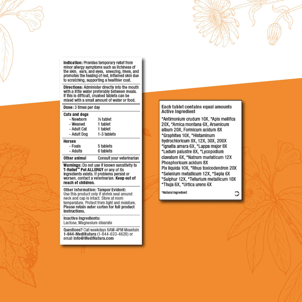 MediNatura T-Relief dog paw and healthy coat concept