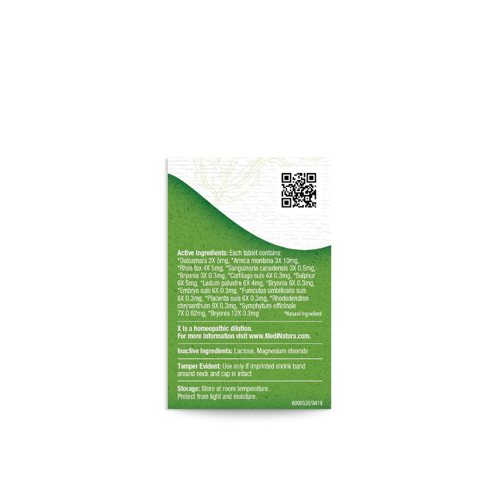 MediNatura T-Relief packaging indicates a 90-tablet supply for ongoing use.