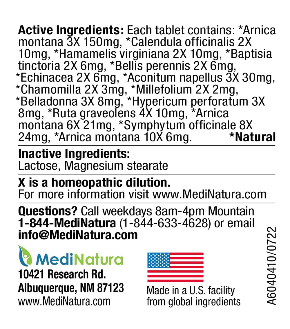 MediNatura T-Relief packaging highlights natural ingredients for pet wellness.