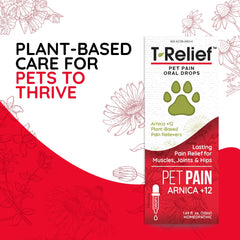 MediNatura T-Relief dosing spoon highlights simple administration for dogs and cats.