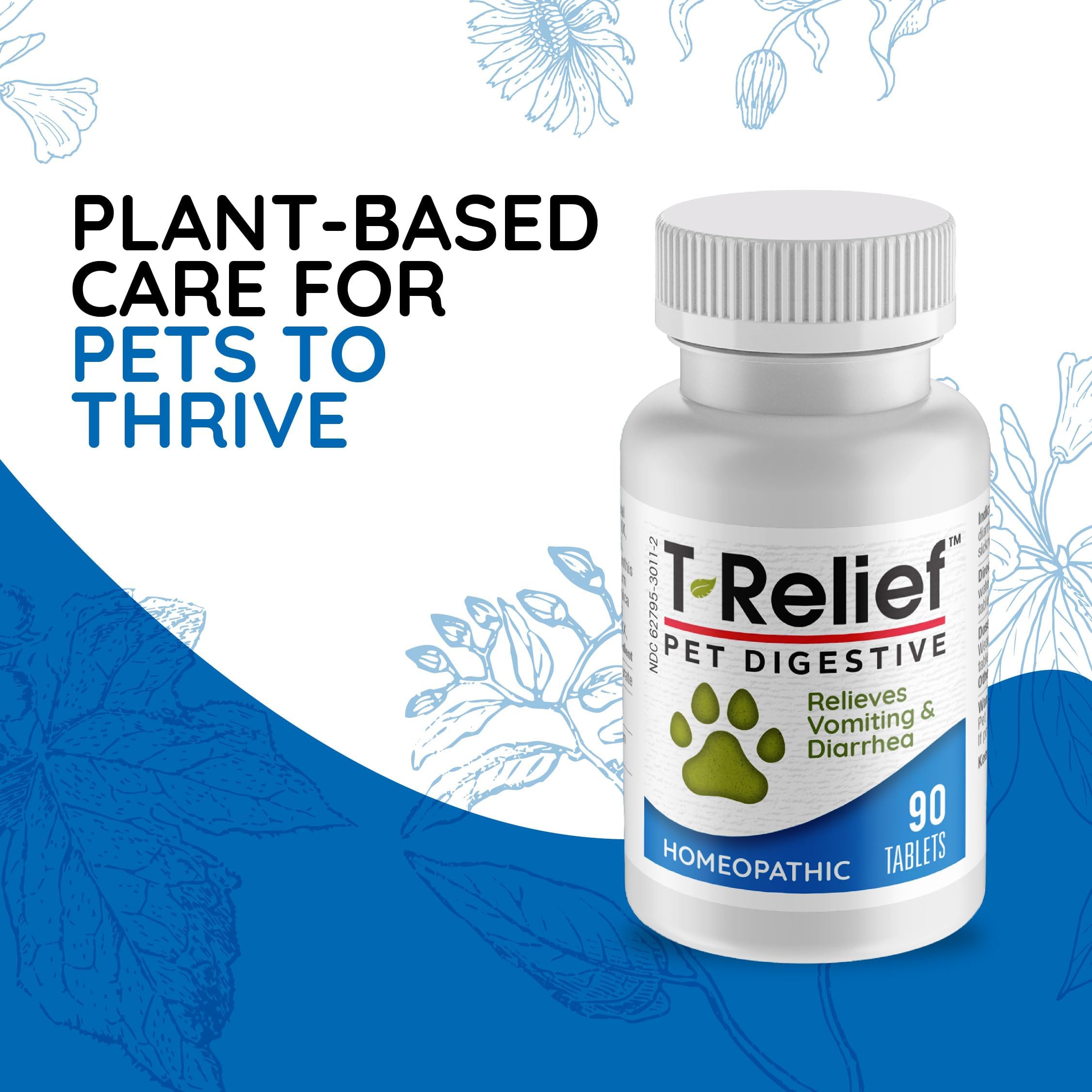 Plant-based MediNatura T-Relief care with natural actives for GI support.