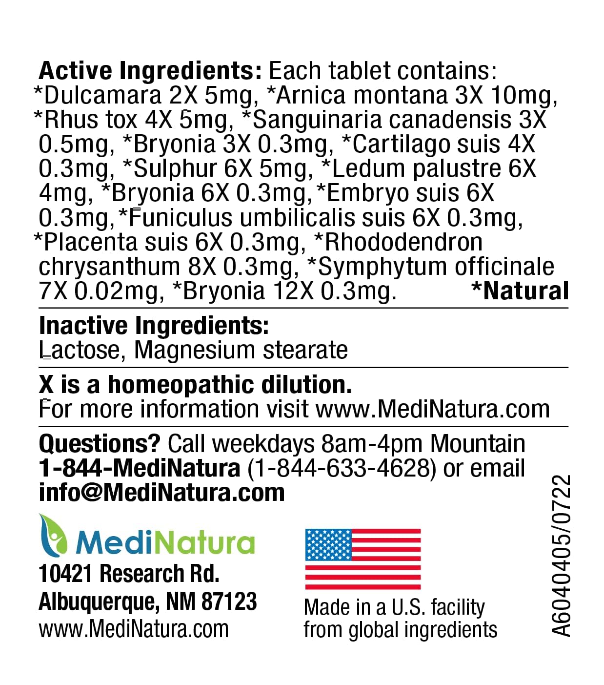 Closeup of MediNatura T-Relief tablets highlighting easy-dissolve format for pets.