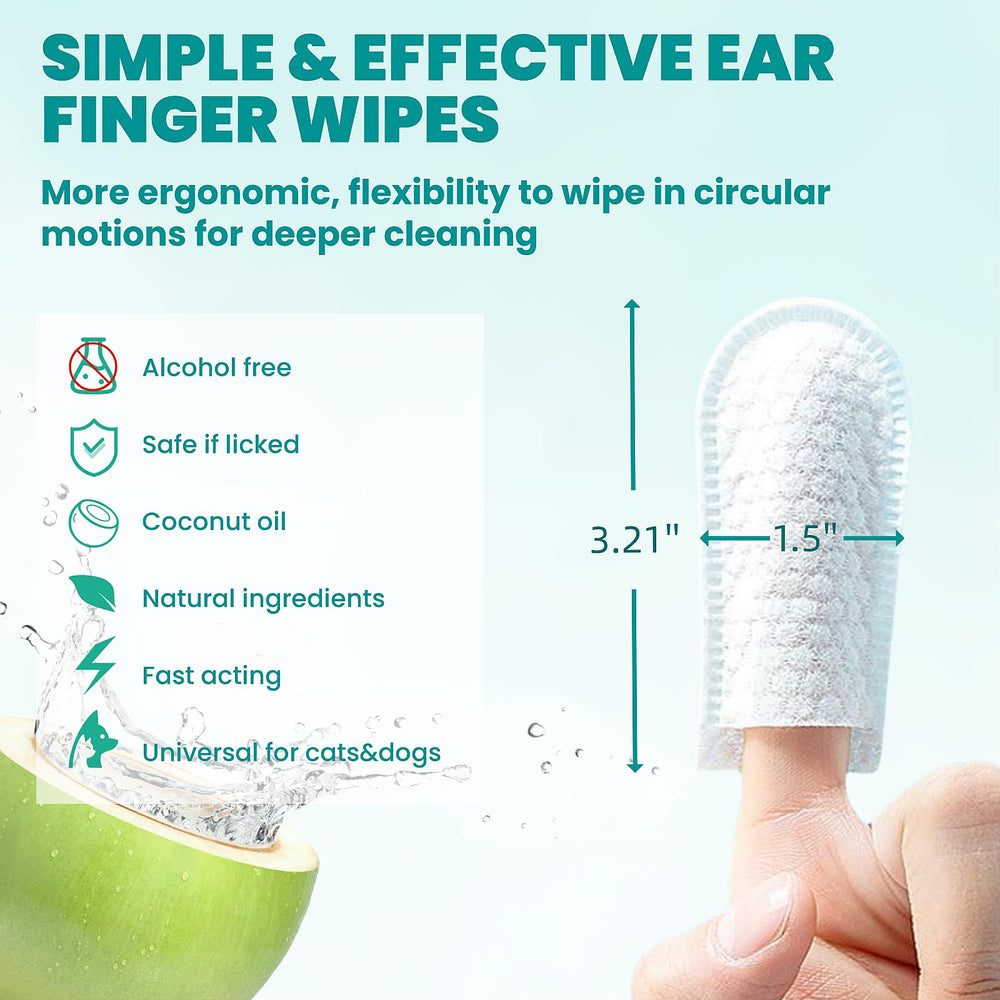 MEDUWEDU coconut-scent ear cleaner wipes provide deodorizing freshness during use.