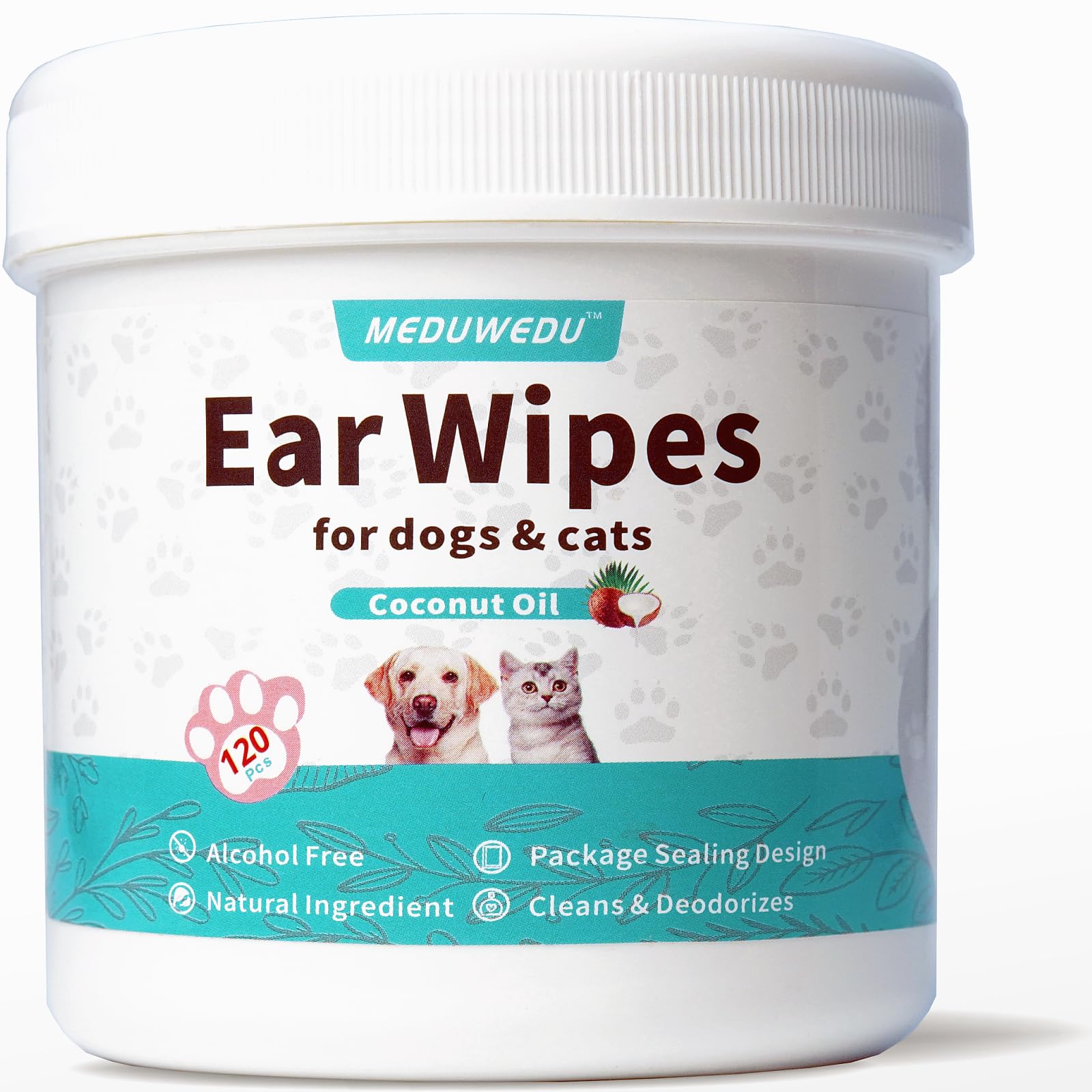 MEDUWEDU ear-wipes-pack close-up showing soft fabric for gentle wax removal