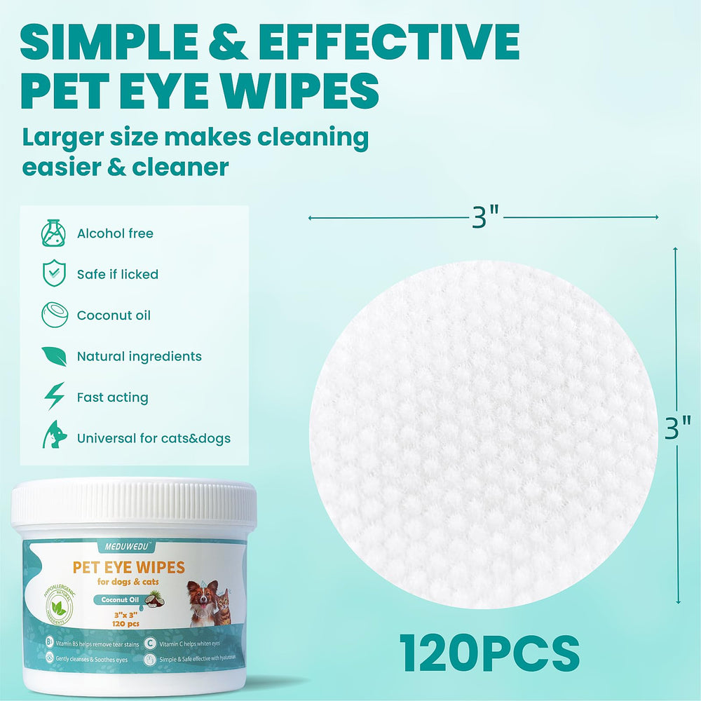 MEDUWEDU Eyes Wipes natural ingredients with aloe and honeysuckle.
