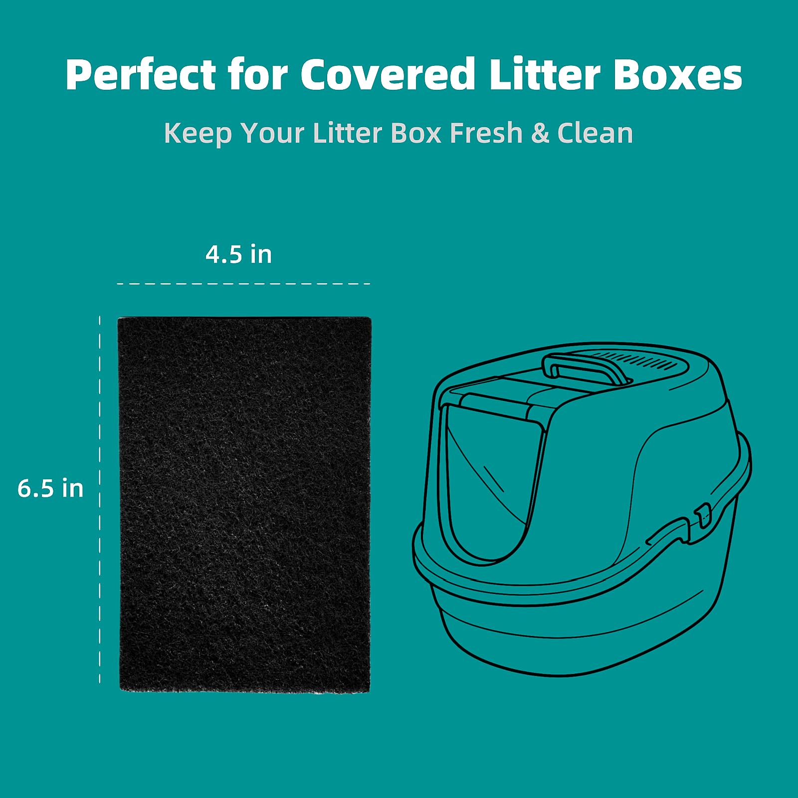 MEDUWEDU pad installed inside litter box showing odor absorption