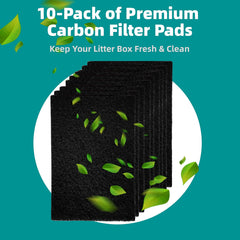 MEDUWEDU packaging highlights 10-piece carbon filter pads