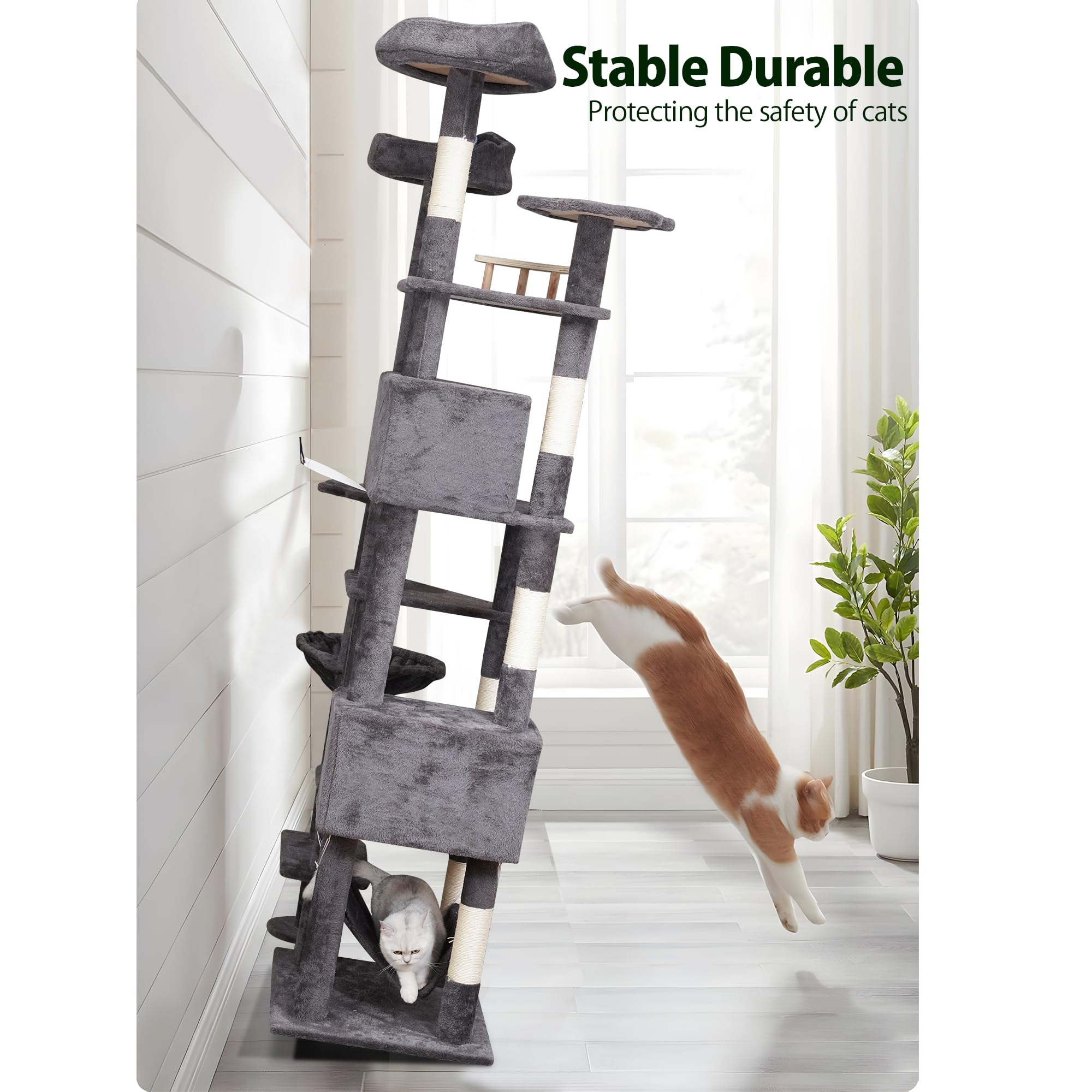 Meecal anti-tip design enhances safety with wall mounting option.