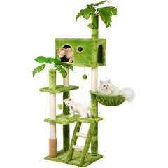 Meecal 65in cat-tree scratching-post sturdy sisal for healthy scratching and multi-cat play