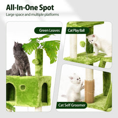 Meecal 65in cat-tree swing-ball interactive toy boosts activity and enrichment