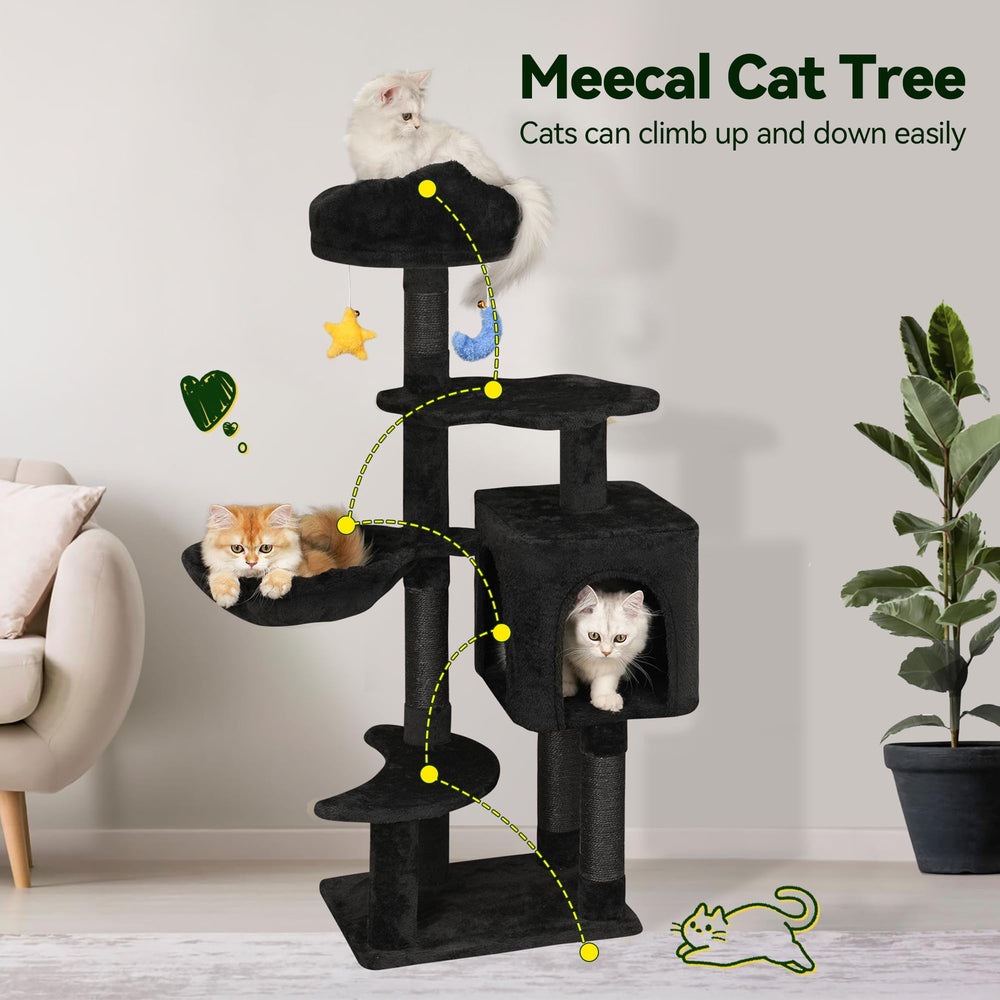 Meecal Gothic Black Cat Tree includes anti-tip hardware for safer setup