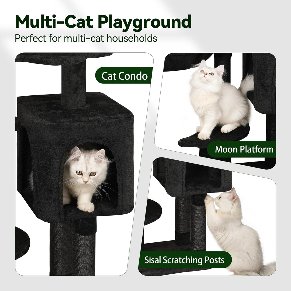 Meecal Gothic Black Cat Tree warm hammock for comfy lounging