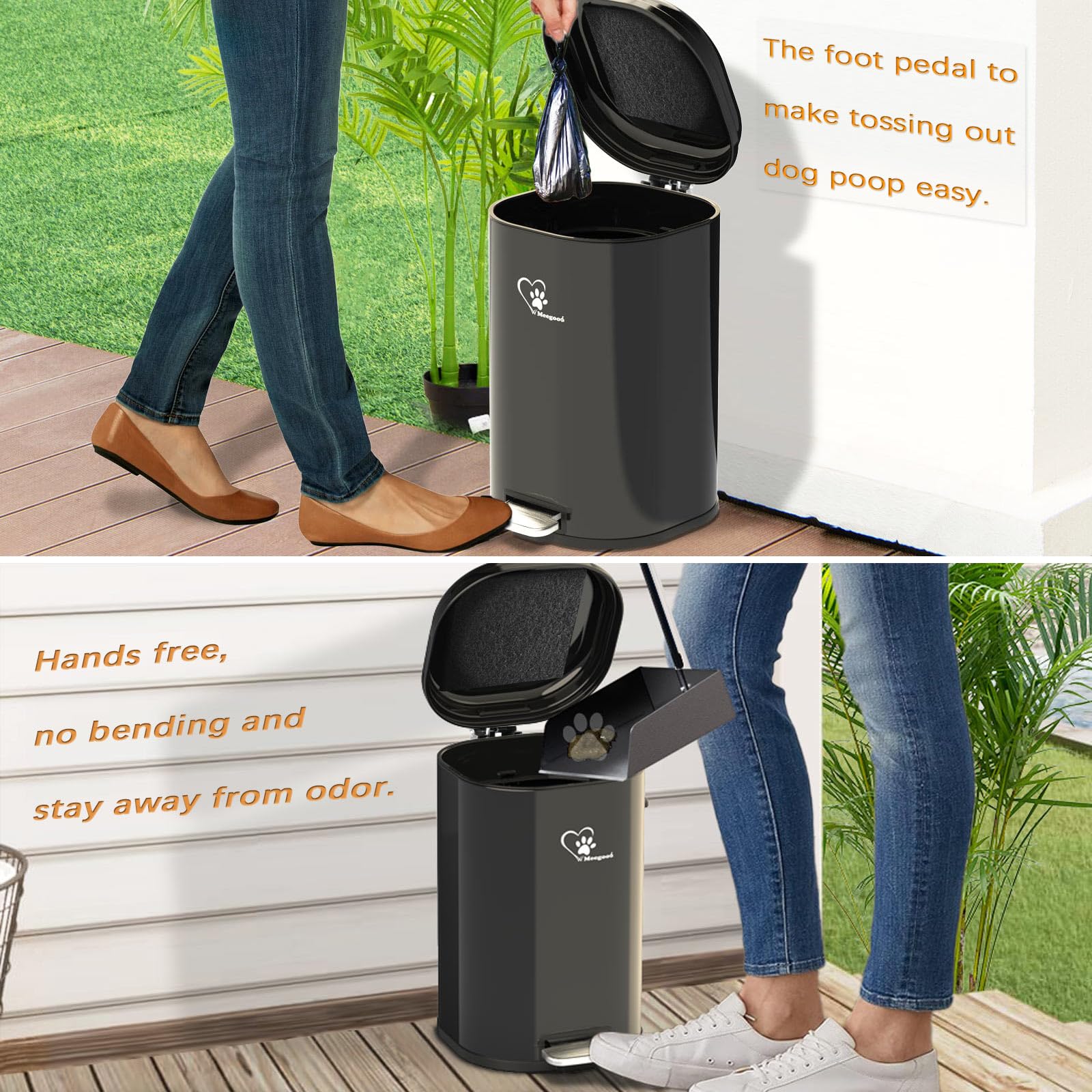 Meegood activated charcoal filter for effective odor control.