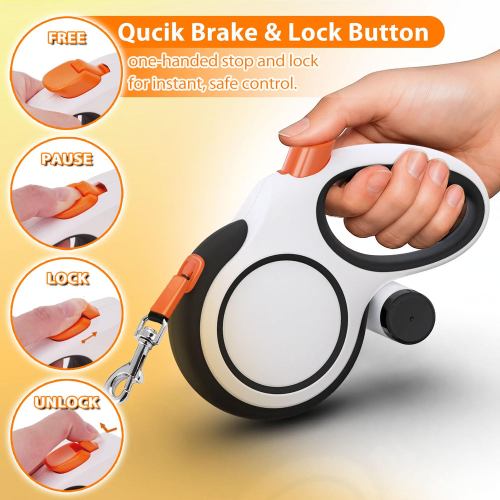 Meegood built-in poop bag dispenser keeps waste bags accessible.
