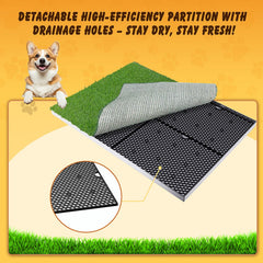 Meegood dog grass pad 4-layer drainage emphasizes rapid fluid separation and odor control.