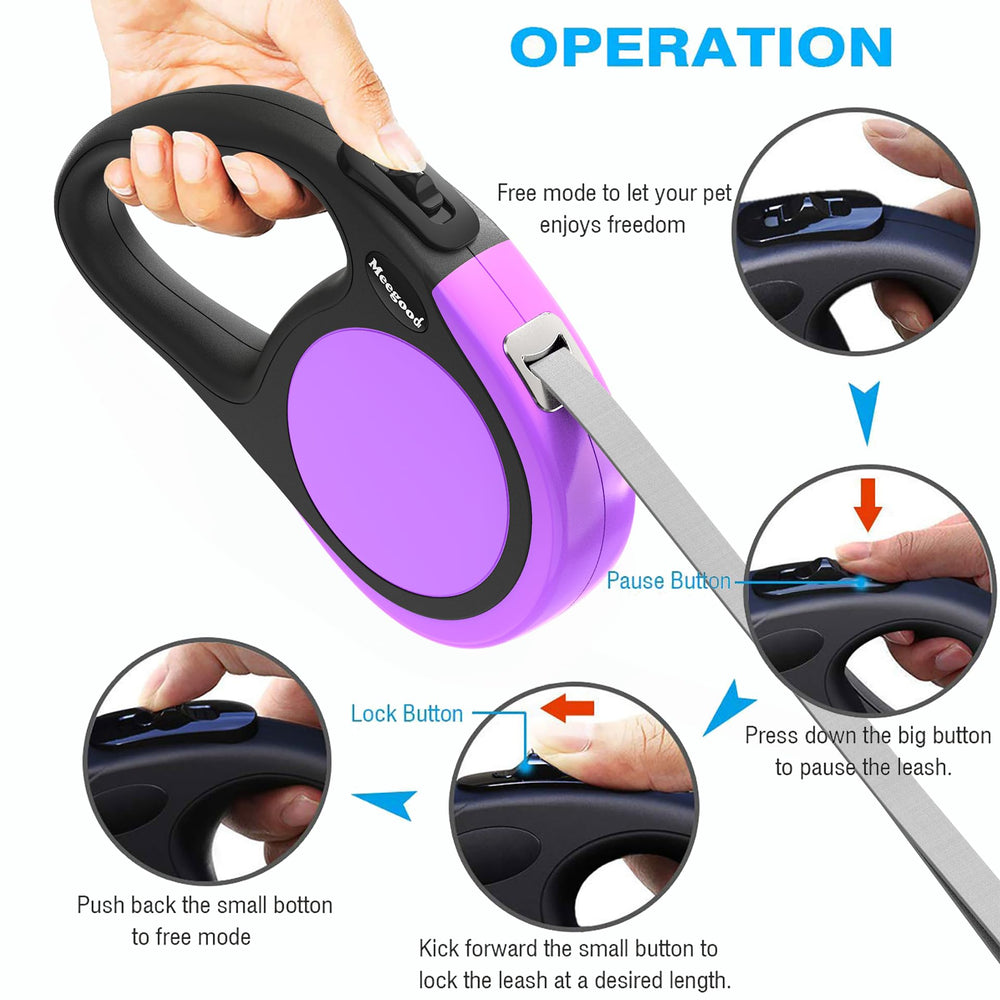 Meegood two-dog leash in use demonstrates smooth control for active walks.
