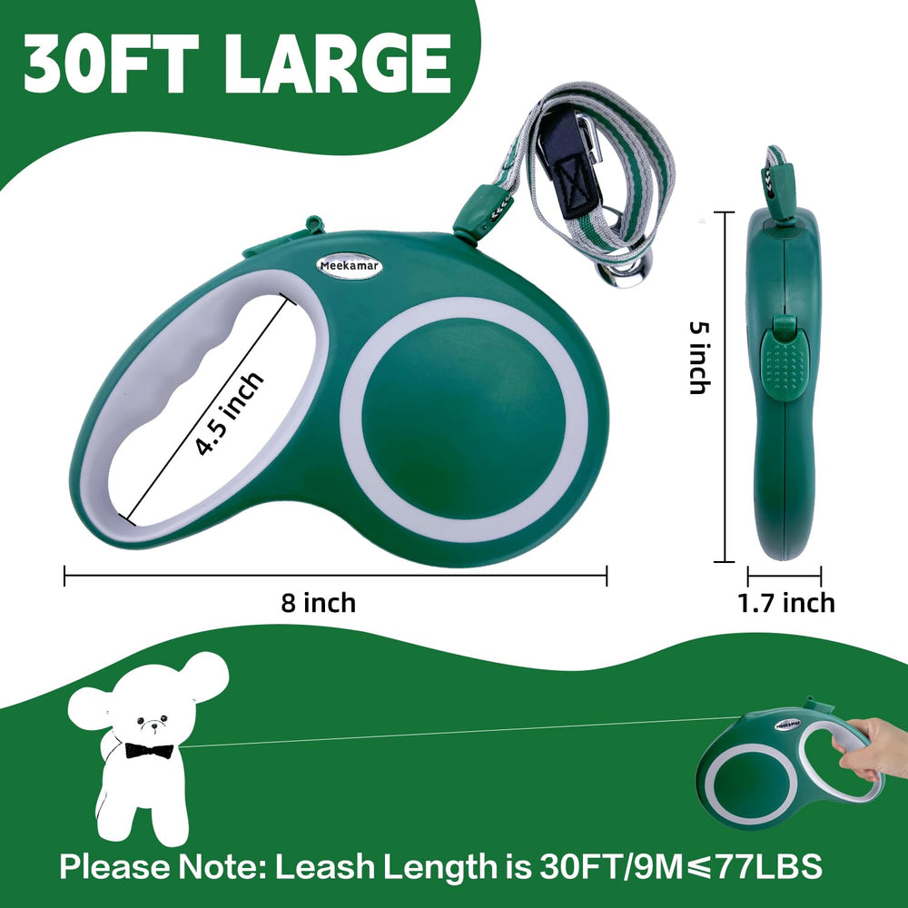 Meekamar retractable leash demonstrates 360-degree tangle-free design for safer outdoor exploration.