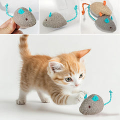 MEETCARE cat toy mouse bright tail image encourages swat and chase during play.