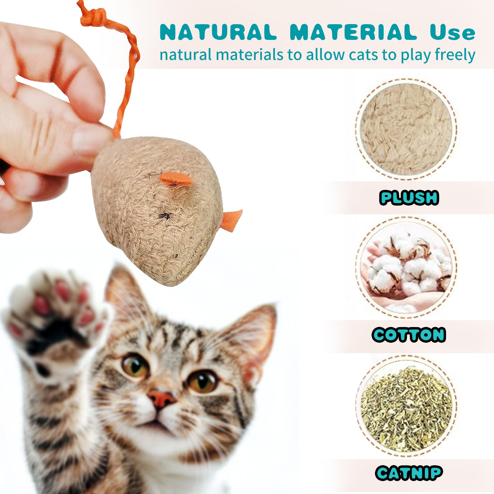 MEETCARE cat toy fosters interactive or solo play, tapping hunting instincts and playful curiosity.