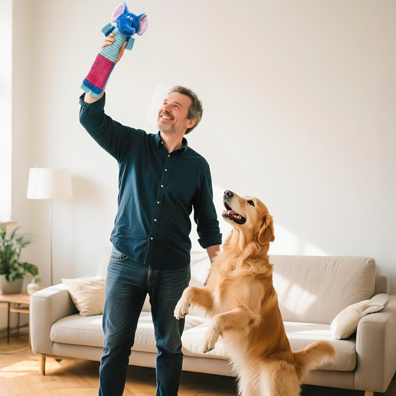 MeetYooo cattle closeup showing no-stuffing design prevents mess during play.