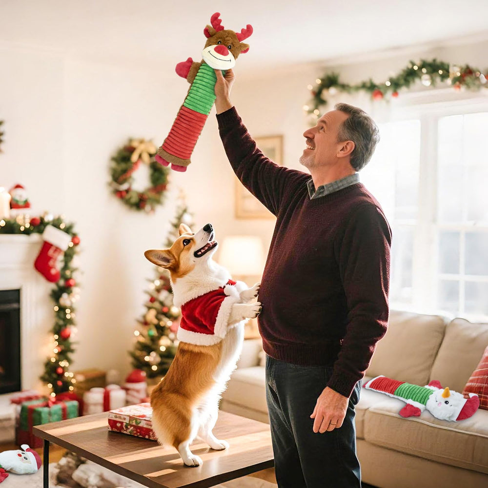 MeetYooo no-stuffing toy reduces mess during tugging and play.
