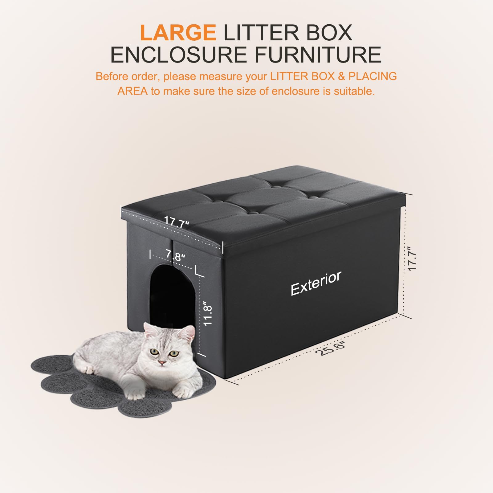 MEEXPAWS enclosure open door shows easy access for quick cleaning