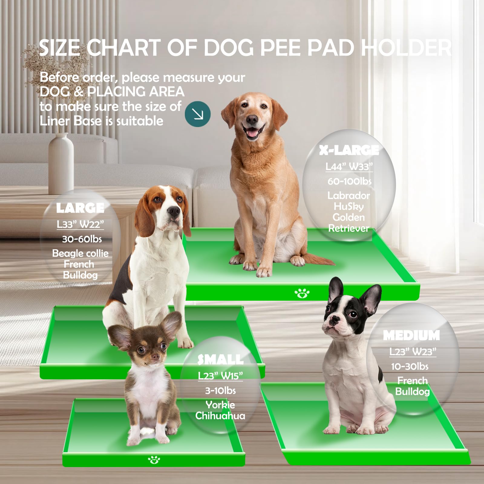 MEEXPAWS foldable training pad tray easy to store after use.