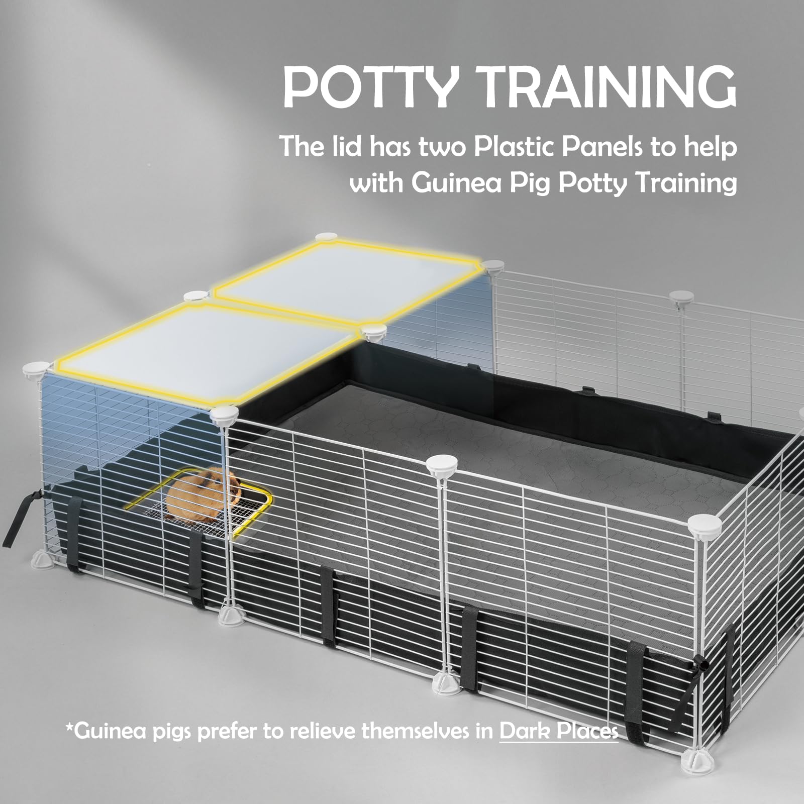 MEEXPAWS Guinea Pig Cage PVC liner for easy wipe-down and waterproof protection