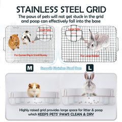 MEEXPAWS rabbit litter box large size for rabbits with high sides