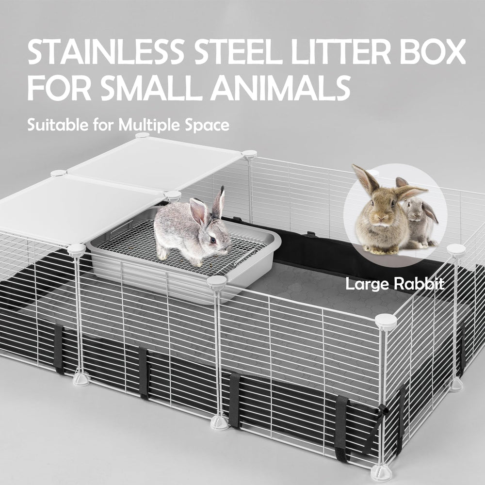 MEEXPAWS rabbit litter box three-layer odor control system illustration