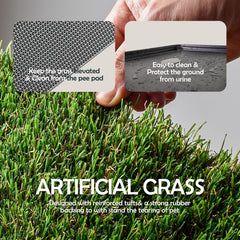 MEEXPAWS replacement grass pads highlight quick drainage through perforated backing