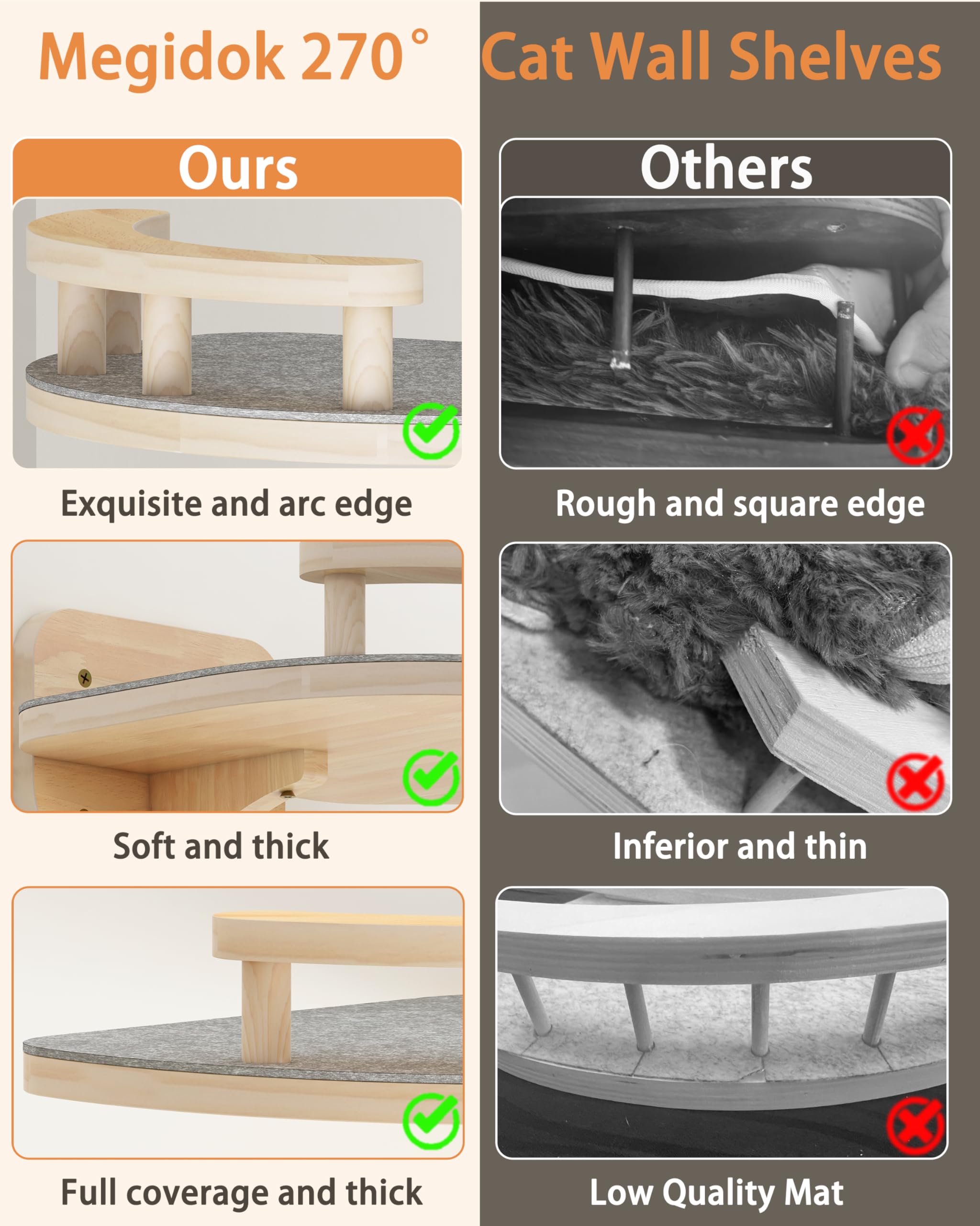 Megidok wall uses precise drilled holes for stable mounting.