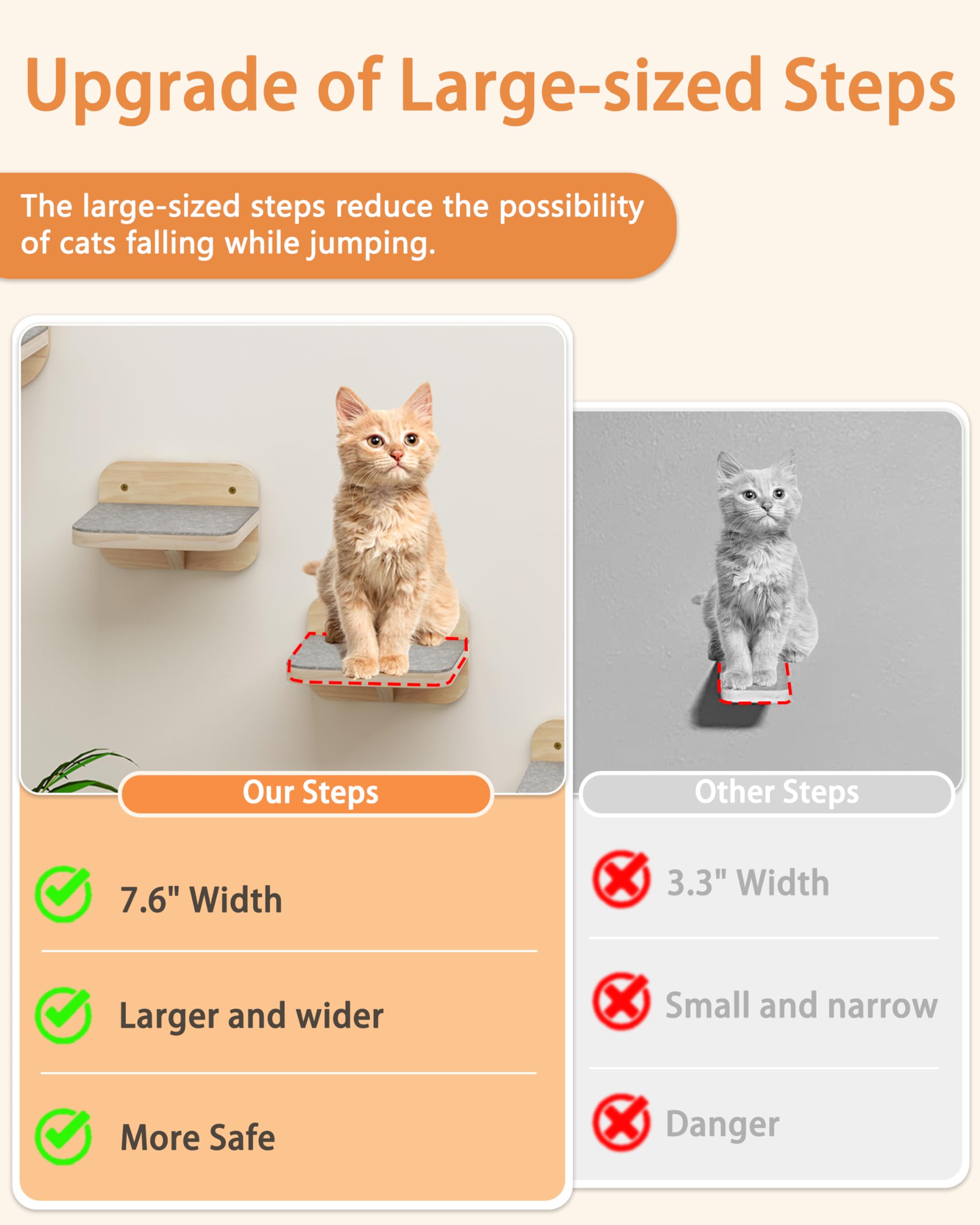 Megidok cat wall solid wood construction emphasizes durability.