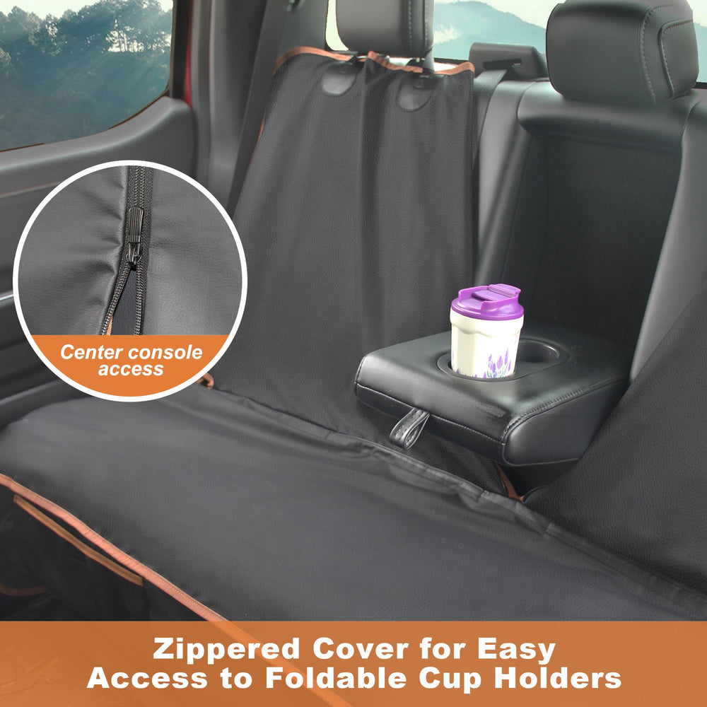 Meginc-dog-seat-cover-easy-cleaning wipes clean after muddy paw prints.