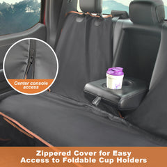Meginc-dog-seat-cover-easy-cleaning wipes clean after muddy paw prints.