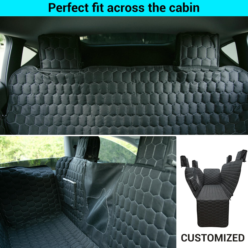 Meginc dog seat cover hammock design keeps dogs secure during road trips.