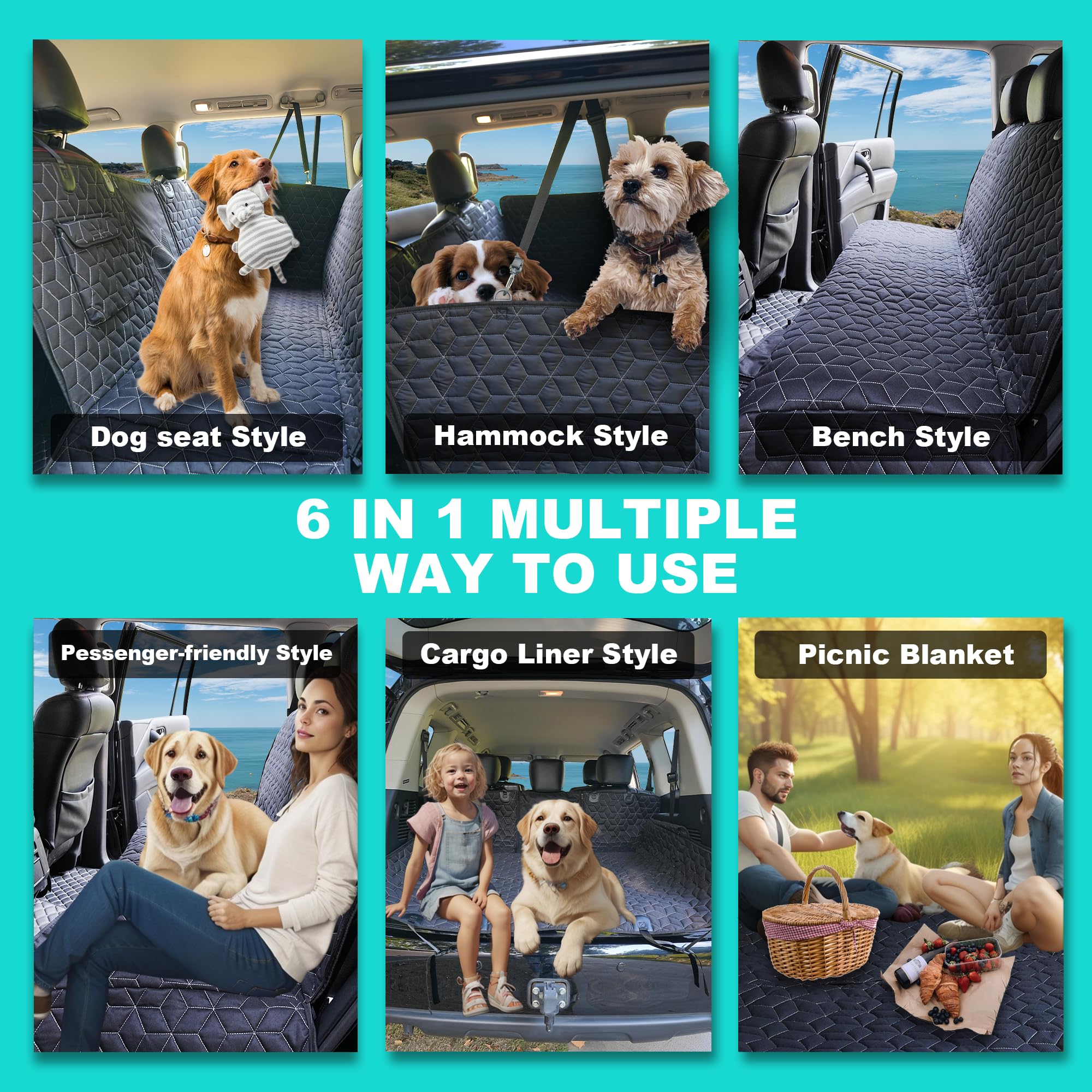 Meginc dog hammock cleans easily with damp cloth or vacuum.