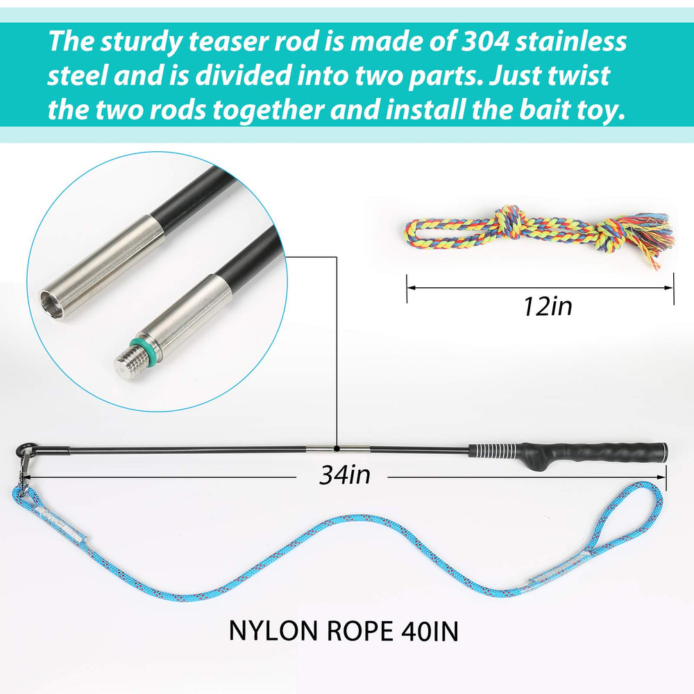 Meieke Flirt Pole nylon rope head for secure, versatile play
