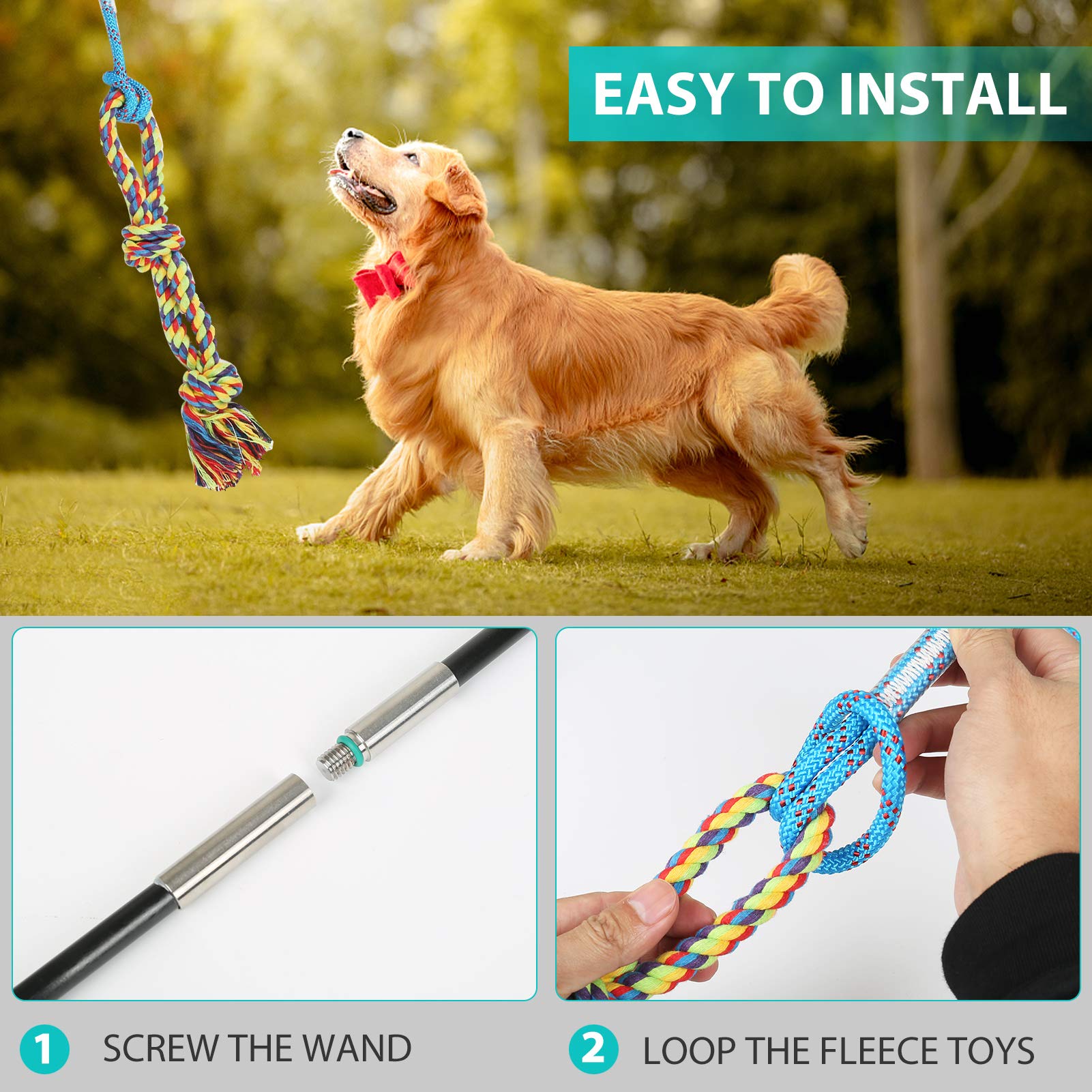 Meieke Flirt Pole tug play at home-ready interactive toy