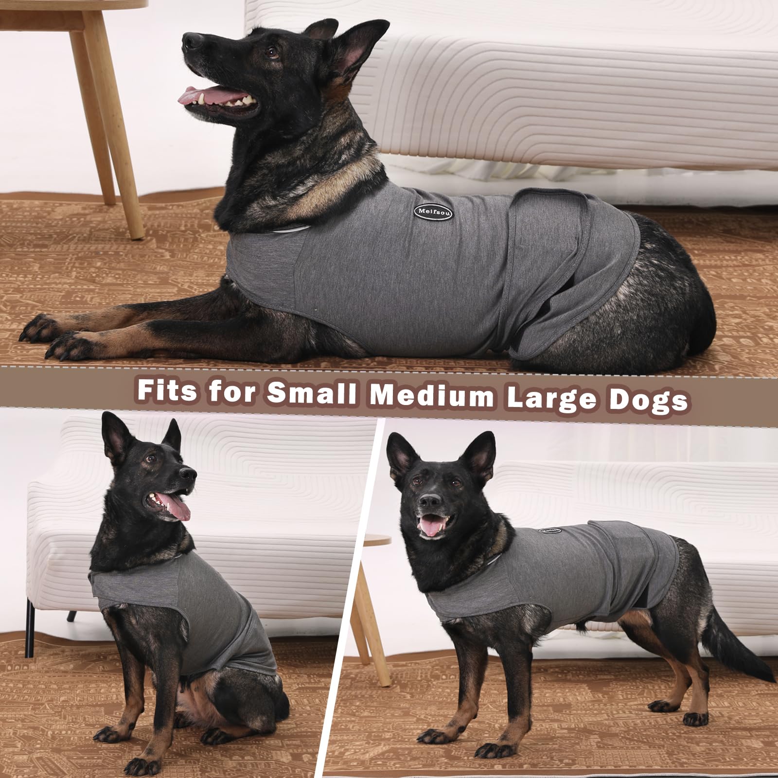 Meifsou dog anxiety vest after washing with quick-dry care