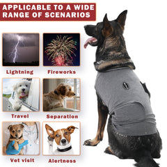Meifsou dog anxiety vest used during travel for calmer moments